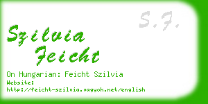 szilvia feicht business card